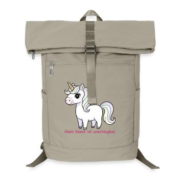 Pastell Einhorn Glanz - Laptop-Rucksack  - Sandbeige - Vorne