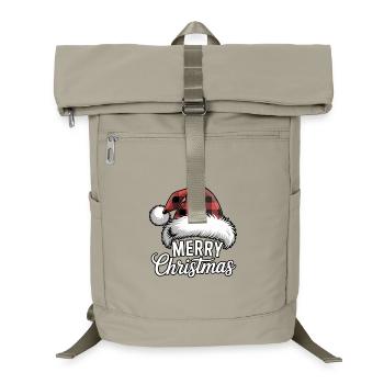 Plaid Santa Christmas Design - Laptop Backpack - sand beige - Front