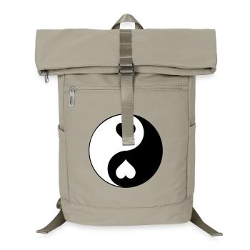 Heart YinYang Contrast - Laptop Backpack - sand beige - Front