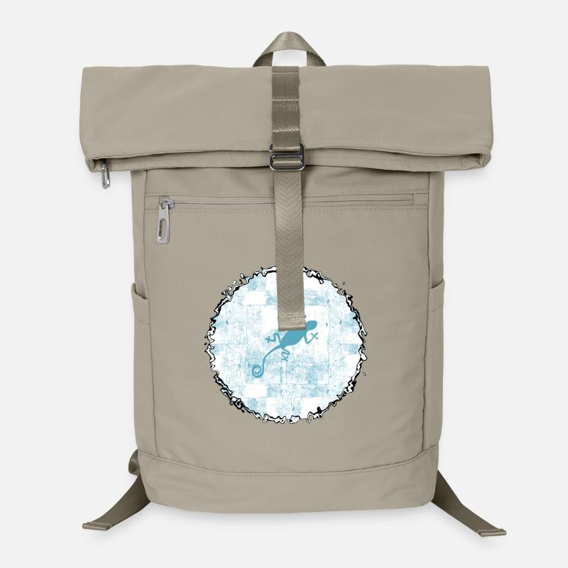 Gecko im Eis-Kreis Laptop-Rucksack 