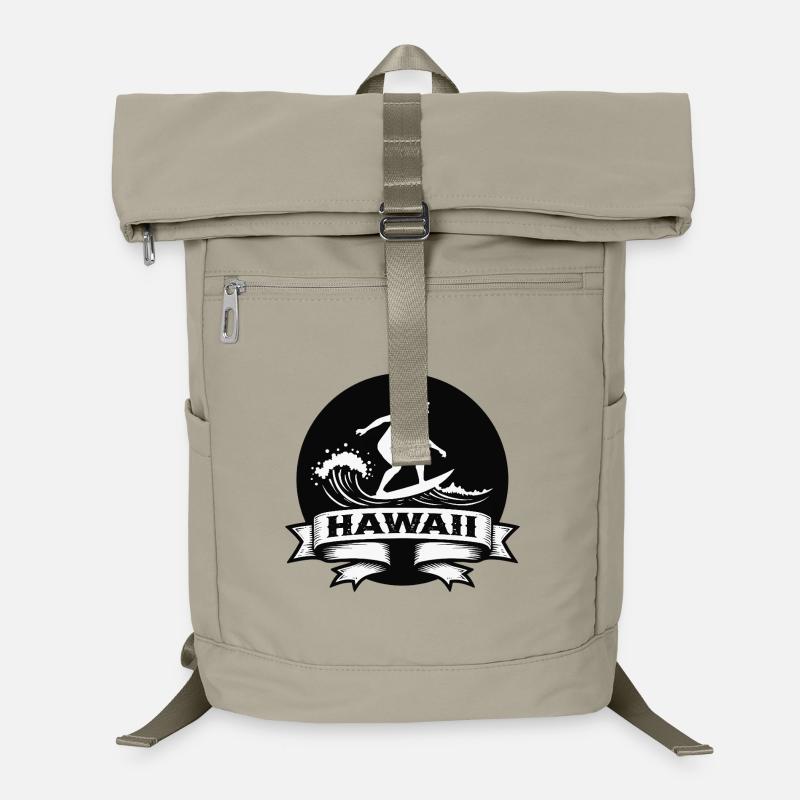 Surfeur Hawaii Vague Bannière - Sac à dos ordinateur - beige sable