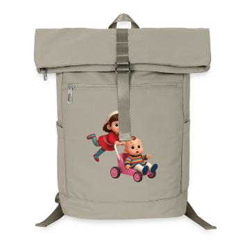 LASS UNS WEGFLIEGEN – Baby & Kinder - Laptop-Rucksack  - Sandbeige - Vorne