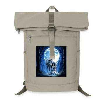 Wolf und Fee unter dem blauen Mond - Laptop-Rucksack  - Sandbeige - Vorne
