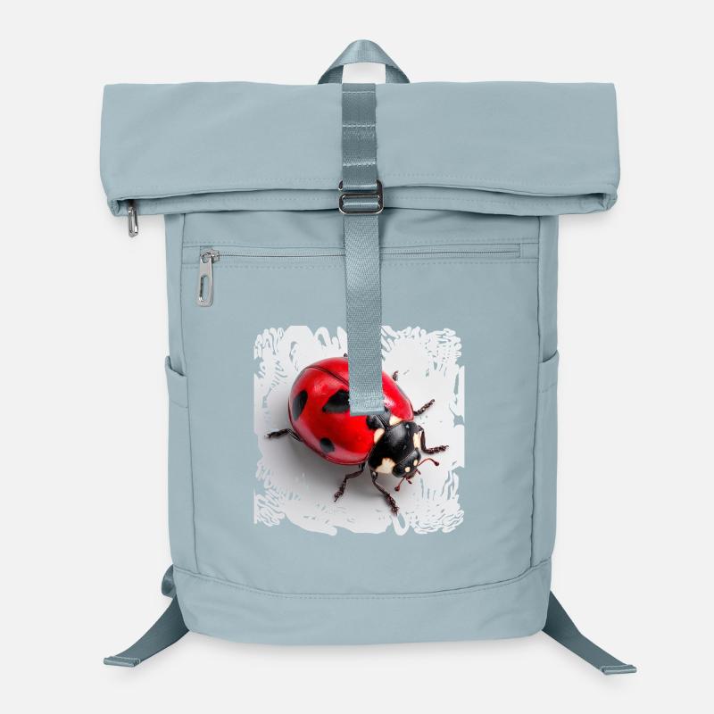 Roter Marienkäfer Muster Siebenpunkt Laptop-Rucksack 
