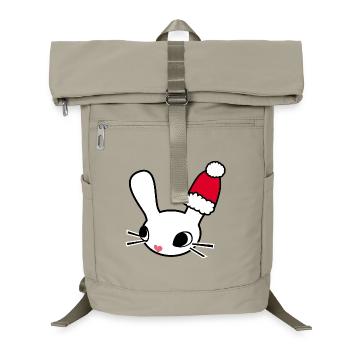 Tête de lapin du Père Noël - Sac à dos ordinateur - beige sable - Devant