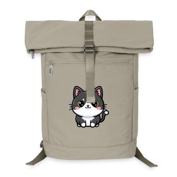 Chibi Cat Charm - Laptop Backpack - sand beige - Front