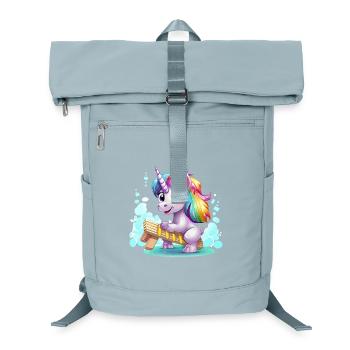 Rainbow Unicorn Sleigh - Laptop Backpack - ice blue - Front