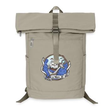 Captain's anchor on stormy seas - Laptop Backpack - sand beige - Front