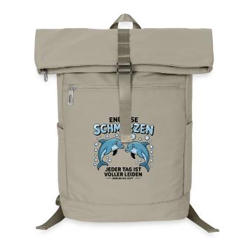 Endlose Schmerzn - Funny Deutsche Memes - Laptop-Rucksack  - Sandbeige - Vorne