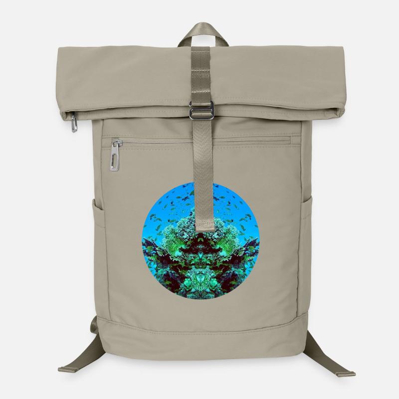 Water creatures in the red Laptop Backpack