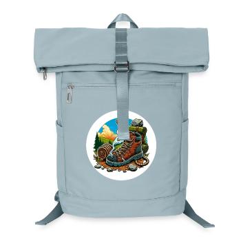 Smoking hiking boot - Laptop Backpack - ice blue - Front