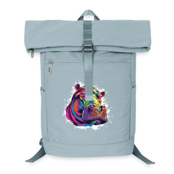 Hippo Art Comic - Laptop Backpack - ice blue - Front