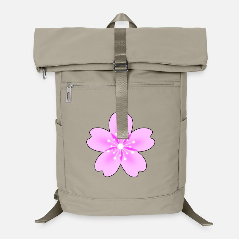 Pink flower with neon rays Laptop Backpack