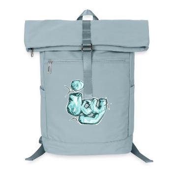 Eisig, ein gezogenes Wort - Laptop-Rucksack  - Eisblau - Vorne