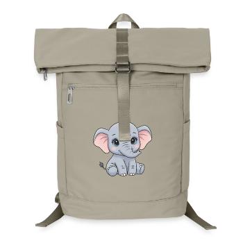 Kuscheliges Elefantenbaby Cartoon - Laptop-Rucksack  - Sandbeige - Vorne