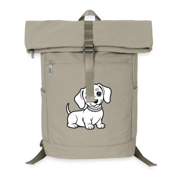Dessin animé Chiot Câlin - Sac à dos ordinateur - beige sable - Devant