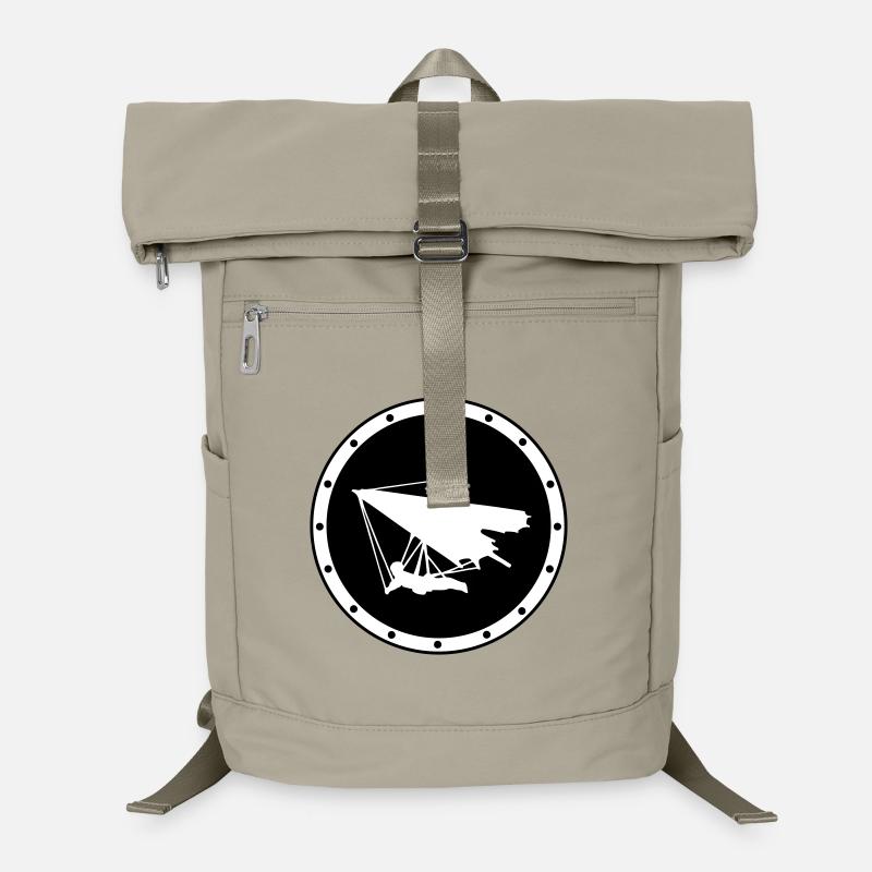 Minimalistisches Ring-Delta-Flügelabzeichen Laptop-Rucksack 