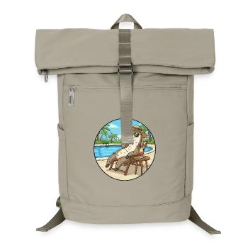 Summer Otter Animal Relaxing von Pool Art - Laptop-Rucksack  - Sandbeige - Vorne