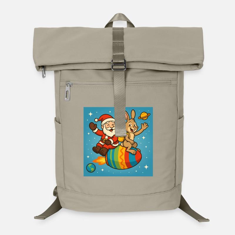 Christmas Easter Bunny in Star Flight Laptop Backpack