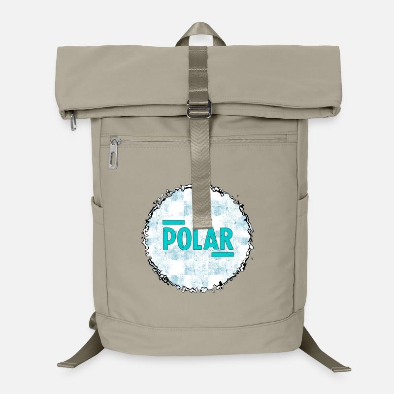 Polar Eisblau Logo Muster Sac à dos ordinateur