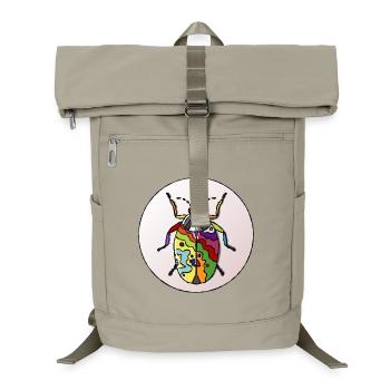 Lebender Regenbogenkäfer - Laptop-Rucksack  - Sandbeige - Vorne