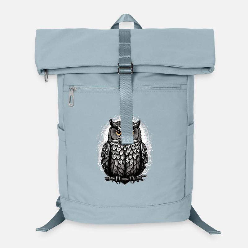 Night Owl in Pink Ornament Laptop Backpack