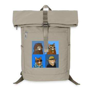Tabby Cat Variety  - Laptop Backpack - sand beige - Front