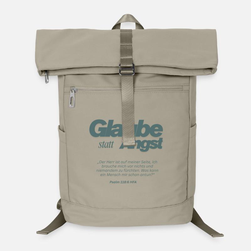 Glaube statt Angst Psalm 118:6 Laptop-Rucksack 