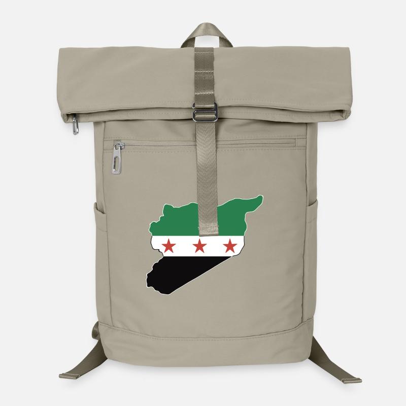  syria flag  and map علم وخريطة سورية  Laptop Backpack