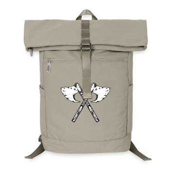 Wikinger Axt, gezeichneter Gruß - Laptop-Rucksack  - Sandbeige - Vorne