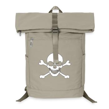 Skull and crossed bones - Laptop Backpack - sand beige - Front