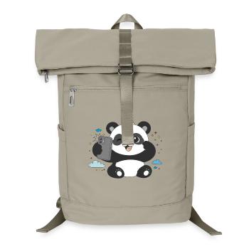 Cute Panda Takes Selfie – Funny Motif - Laptop Backpack - sand beige - Front