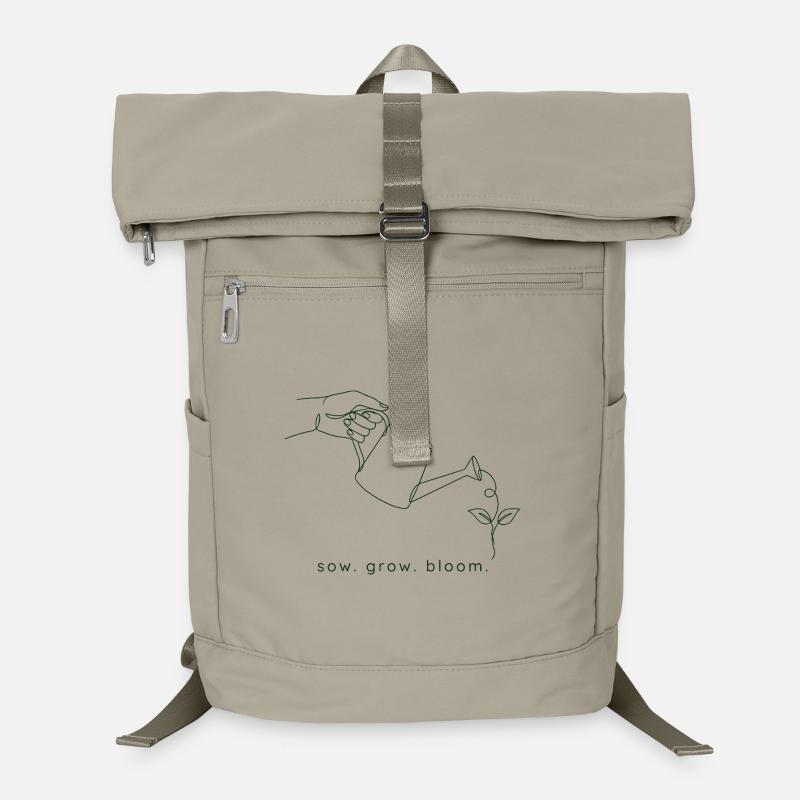 Säen Wachsen Blühen – Minimalistisches Garten Laptop-Rucksack 