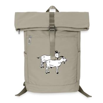 Goats white two piece - Laptop Backpack - sand beige - Front