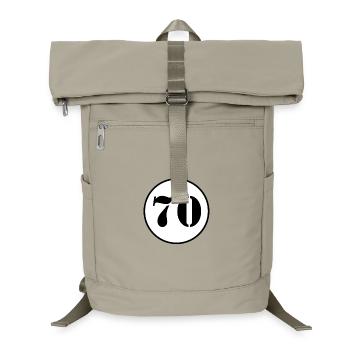NUMMER 70 Siebzig Geburtstag Geschenk - Laptop-Rucksack  - Sandbeige - Vorne