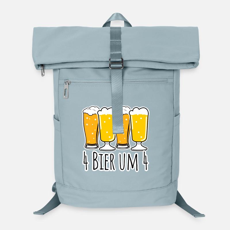 Kein Bier vor 4 und vier Bier ab 4! Laptop-Rucksack 