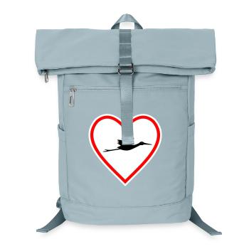 Herz Schild Storch Klapperstorch Geburt - Laptop-Rucksack  - Eisblau - Vorne