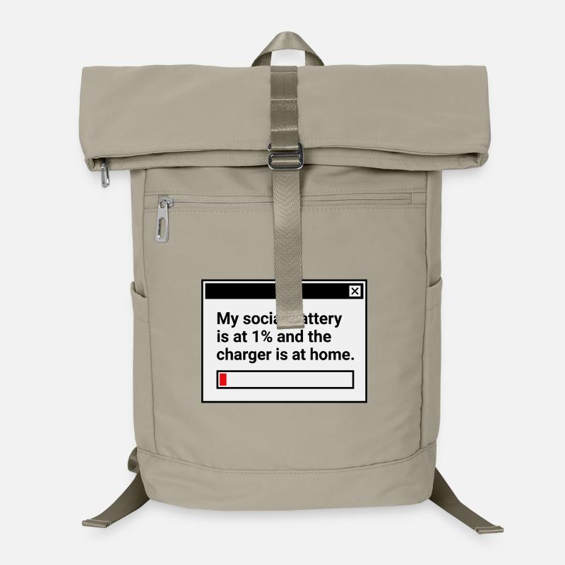My Social Battery is at 1% Laptop Backpack
