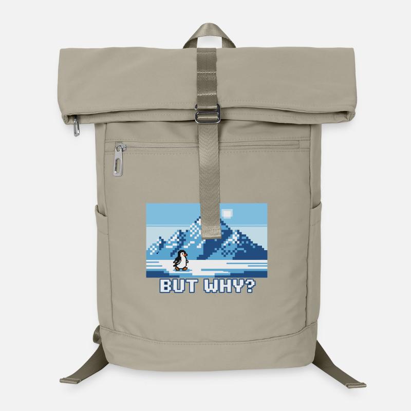 Lustiger Nihilistic Pinguin Grönland Pixel Art Laptop-Rucksack 
