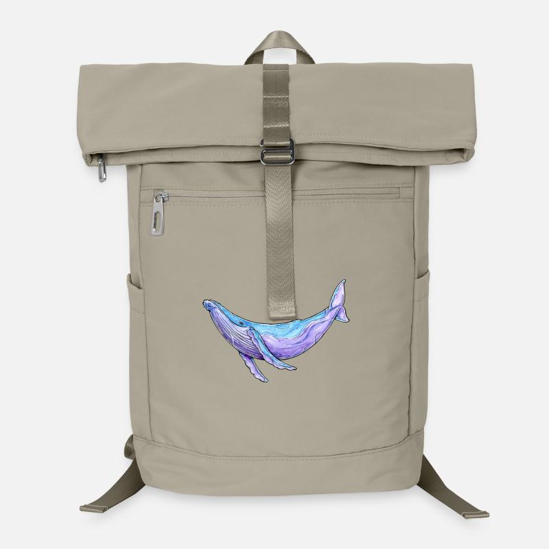 Humpback Whale Watercolor Laptop Backpack