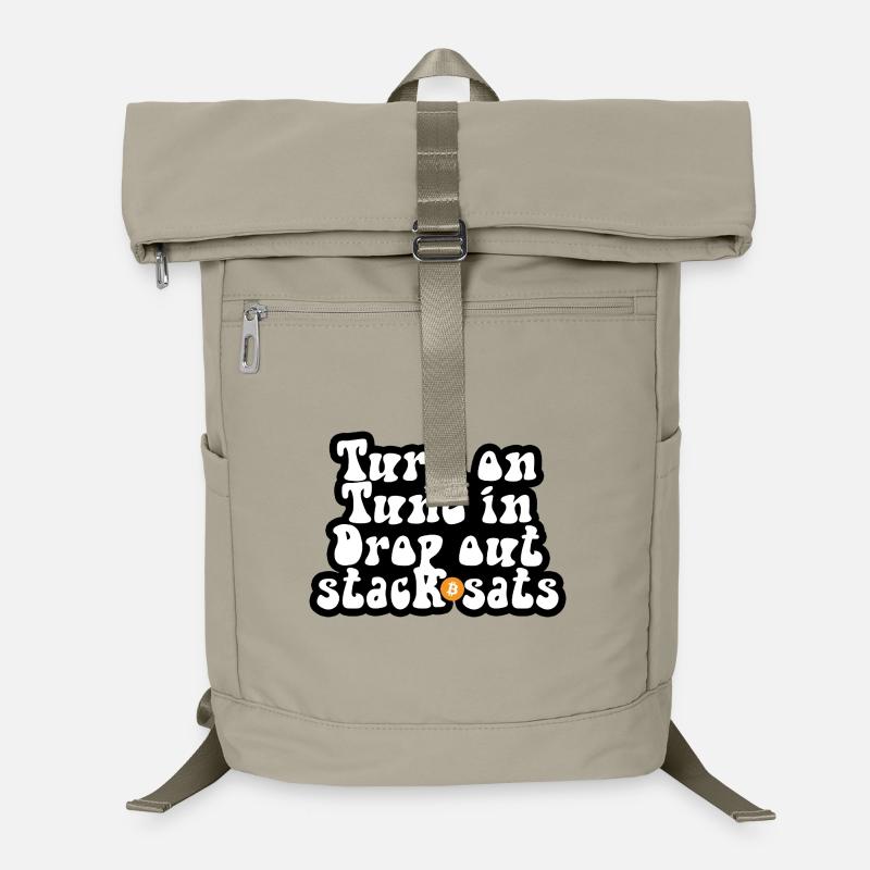 Bitcoin - Turn on Tune in Drop out Stack sats Laptop-Rucksack 