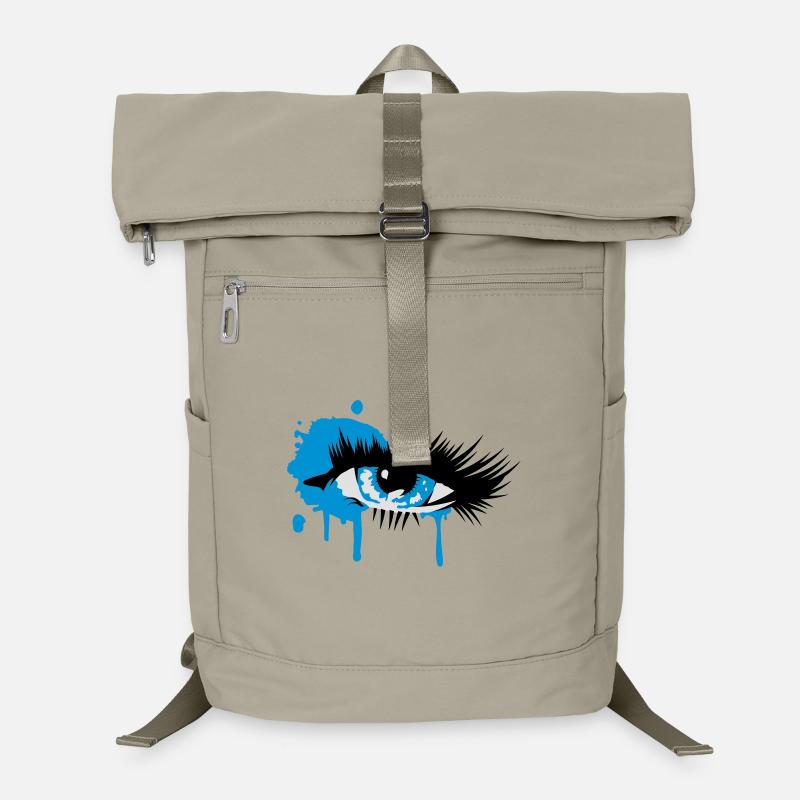 A colored eye with long eyelashes Laptop Backpack