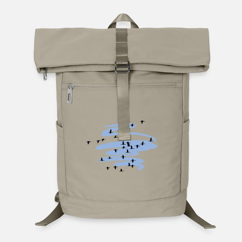 Wildgänse Kraniche Frühling Laptop-Rucksack 