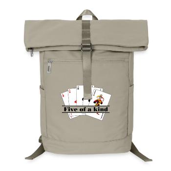 Five of a kind text banner - Laptop Backpack - sand beige - Front
