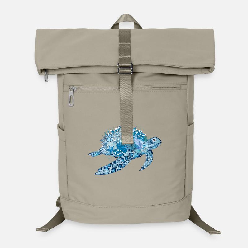 imaginative blue turtle with corals Laptop Backpack