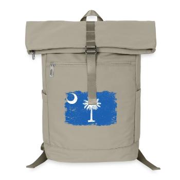 South Carolina-Flagge mit Sleiden, alter Vintage South - Laptop-Rucksack  - Sandbeige - Vorne