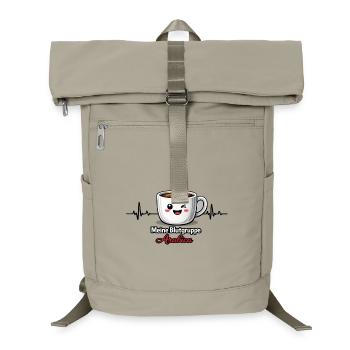 Mon groupe sanguin : Un buveur de café Arabica qui dit - Sac à dos ordinateur - beige sable - Devant