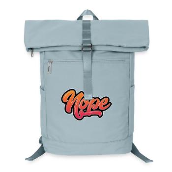 Motivational Nope lettering with colour gradient - Laptop Backpack - ice blue - Front