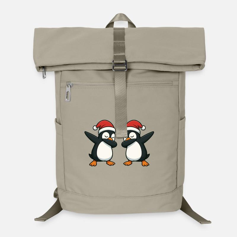 Two penguins dabbing in Christmas look Laptop Backpack