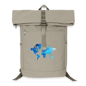 Weltkarte Eisblau - Laptop Backpack - sand beige - Front